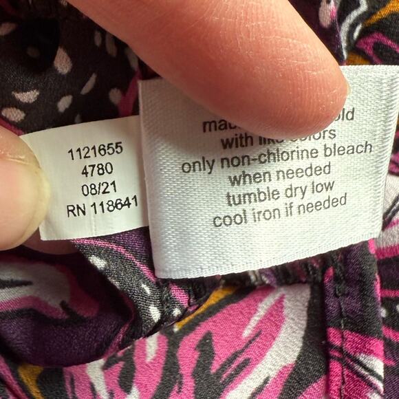 Lane Bryant Whimsical Paisley Tropical Bloomcore Ruffle Bell Sleeve Blouse 16 - Picture 9 of 9